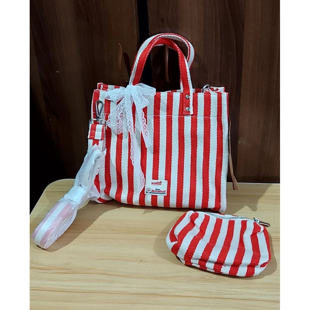 Tas fashion korea Cocomonic Merah Putih