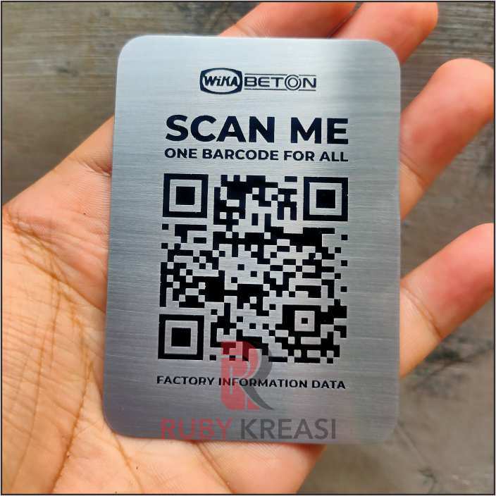 

plat stainless barcode custom