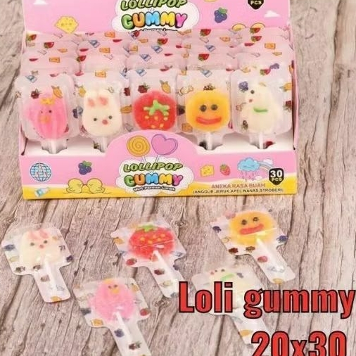 

Lolipop Gummy karakter boneka isi 30 pcs