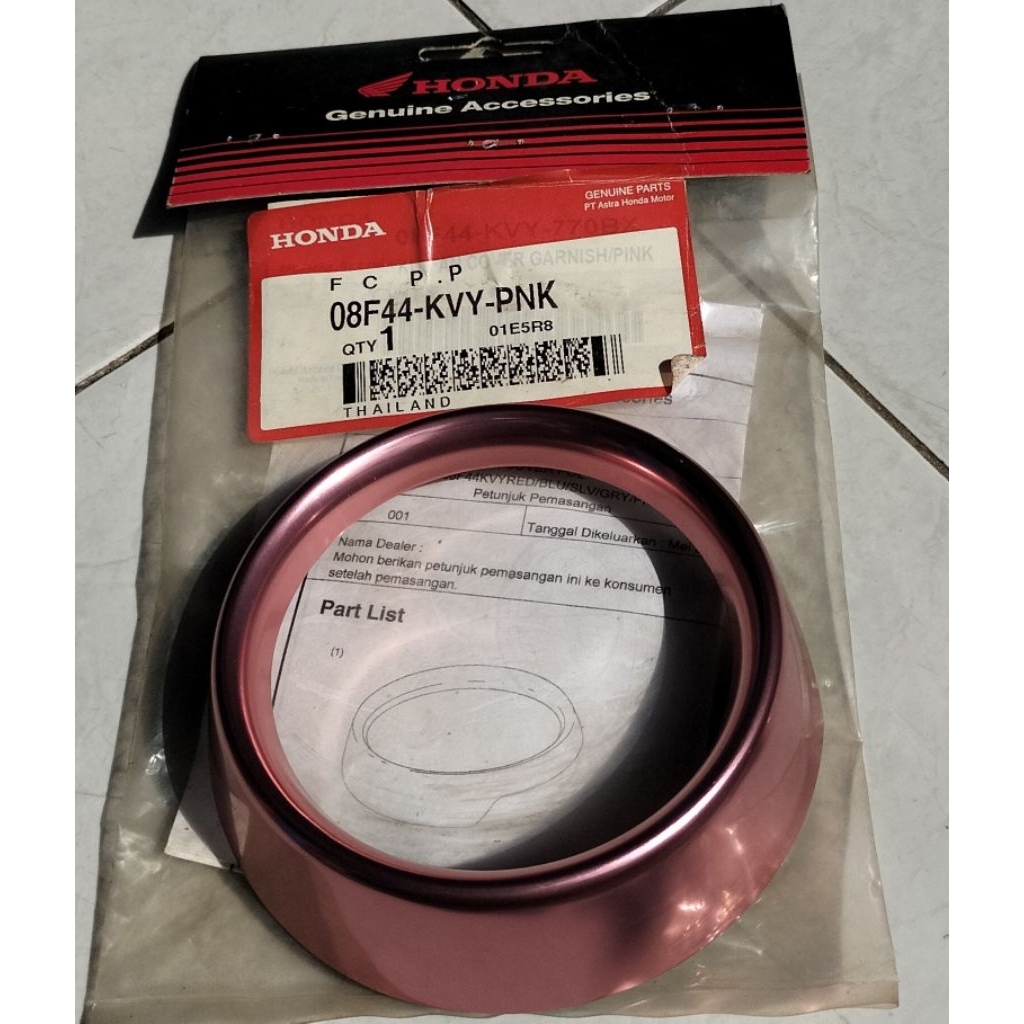 08F44-KVY-PNK Aksesoris Tutup Kipas Cover Fan Pol Pink BEAT KARBU Pink ORI AHM bahan stainless CBU T