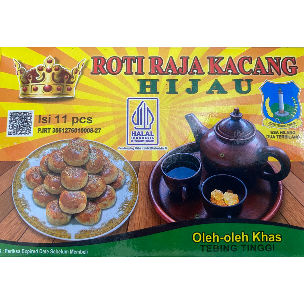 

ROTI KACANG HIJAU CAP RAJA KACANG RASA ORIGINAL ISI 11PCS / PIA KACANG HIJAU / ROTI KACANG KHAS TEBING TINGGI