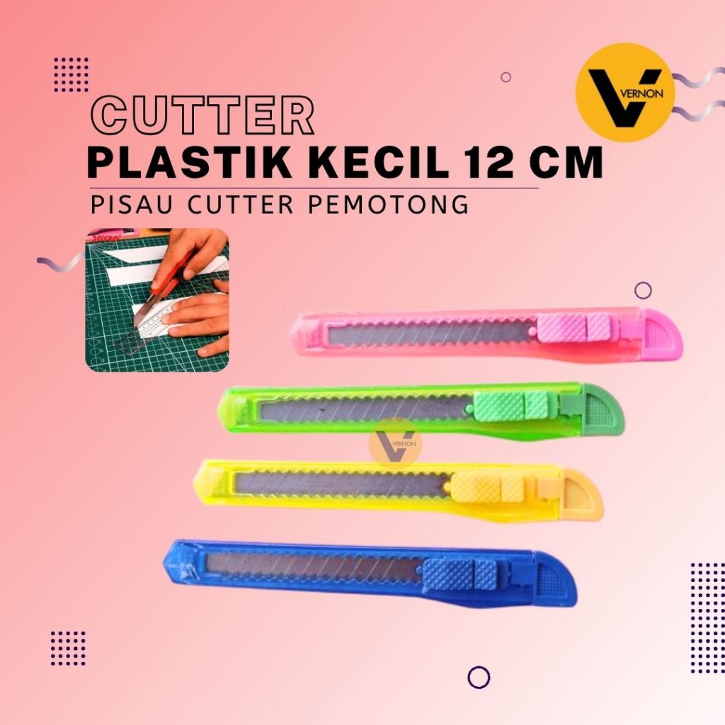 

Cutter Pisau Cutter Kecil Kater Kecil Transparan 12 cm