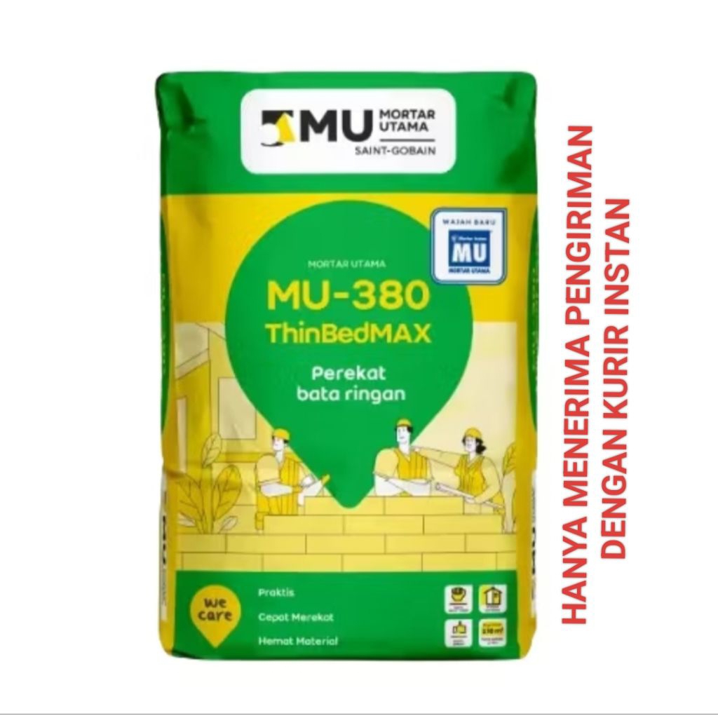 MU-380 ThinBedMAX 40 kg Semen Mortar Utama Semen Instan Perekat Bata Ringan