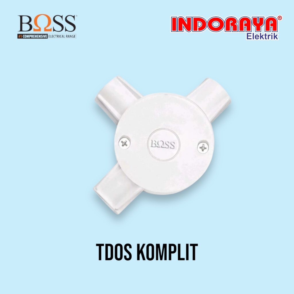 T-Dus / Kotak Cabang Listrik Boss Komplit SNI (Termasuk Tutup)