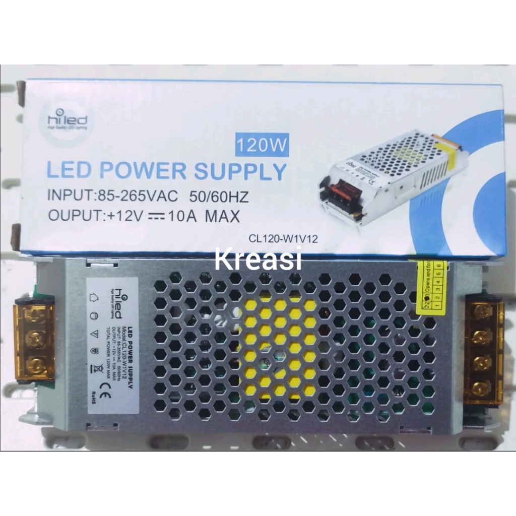 Trafo Led Strip Hiled Strip 12V 10A (120 Watt)