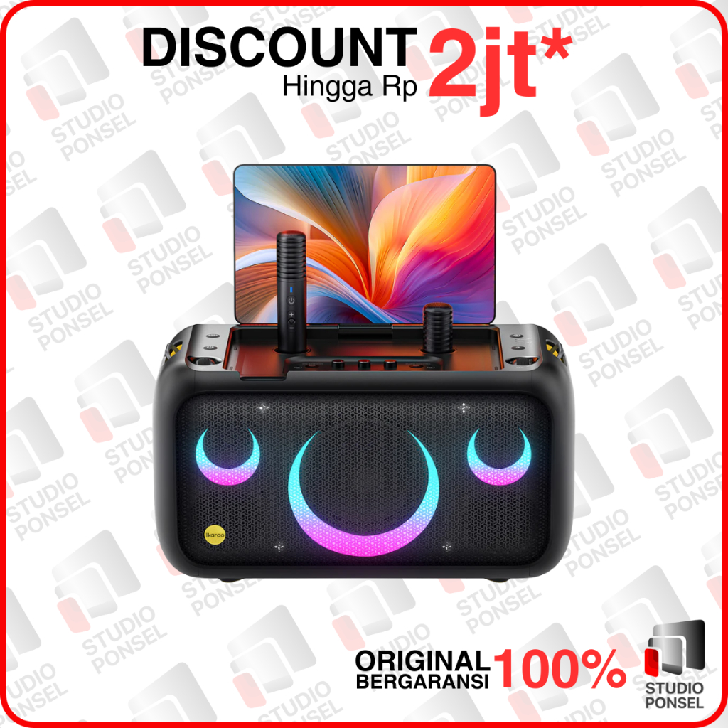 IKARAO Break X1 Premium Party Box Smart Karaoke Machine 13.3" Inch Screen with 2 Mic Speaker