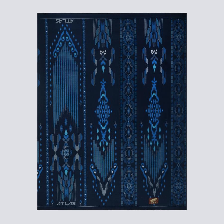 Sarung Muslim Pria Atlas Idaman Kembang Motif Bhs Gsj Warna Navy Fashion Muslim Bawahan Laki Laki