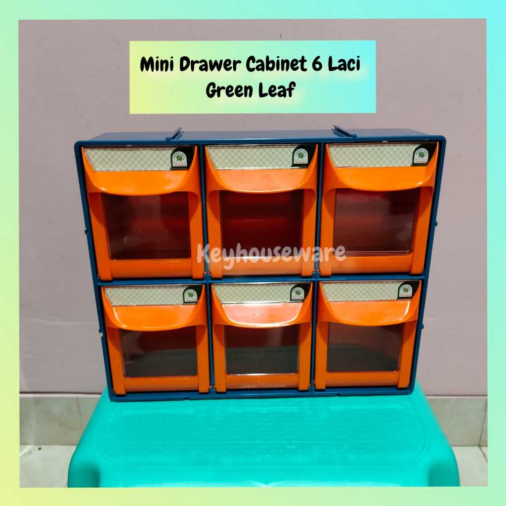 Mini Drawer Cabinet Laci 6 Laci / Rak Komponent 6 Laci / GREEN LEAF 1901
