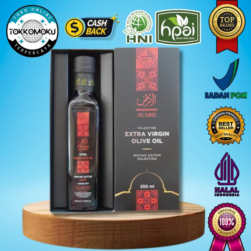 

AL ARD OLIVE OIL HNI - Minyak Zaitun Extra Virgin Premium Palestina 250ml - 100% Alami - Untuk Kesehatan & Kecantikan