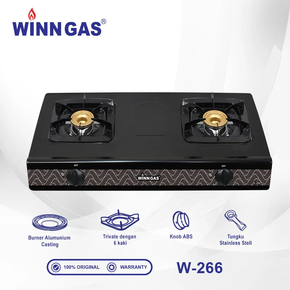 WINN GAS Kompor Gas 2 Tungku Winn Gas W-266
