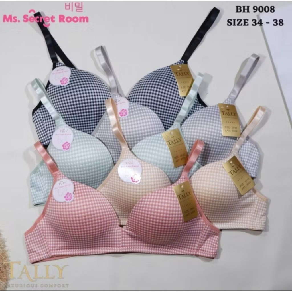 Tally Bra BH 9008 Cup B Kecil Busa Tipis Tanpa Kawa Kait 2