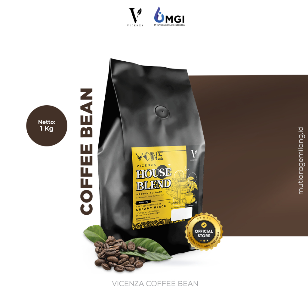 

MGI MAKASSAR Vicenza Biji Kopi Full Robusta Coffee Bean 1 Kg PT MGI