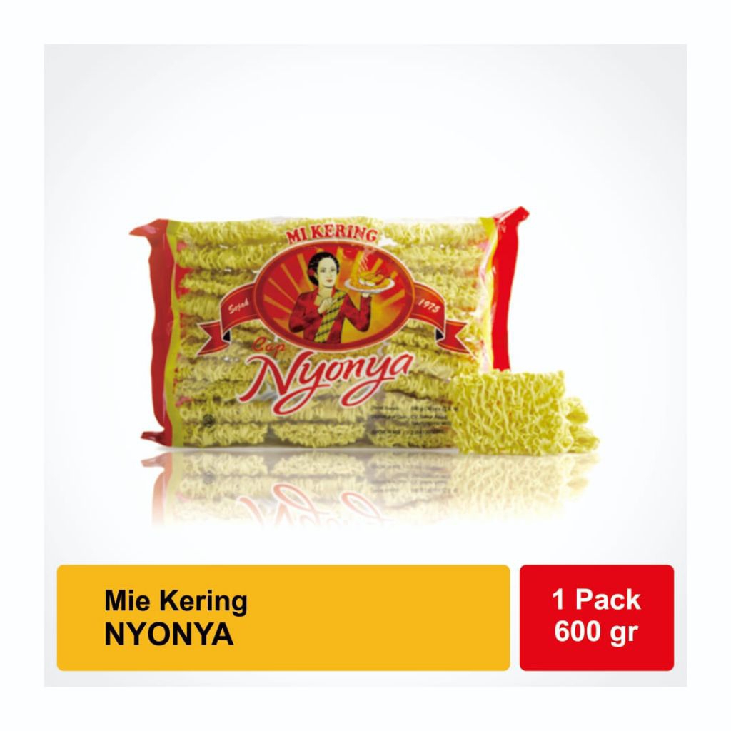 

Mie kering cap Nyonya isi 30 keping – Berat 600 gram