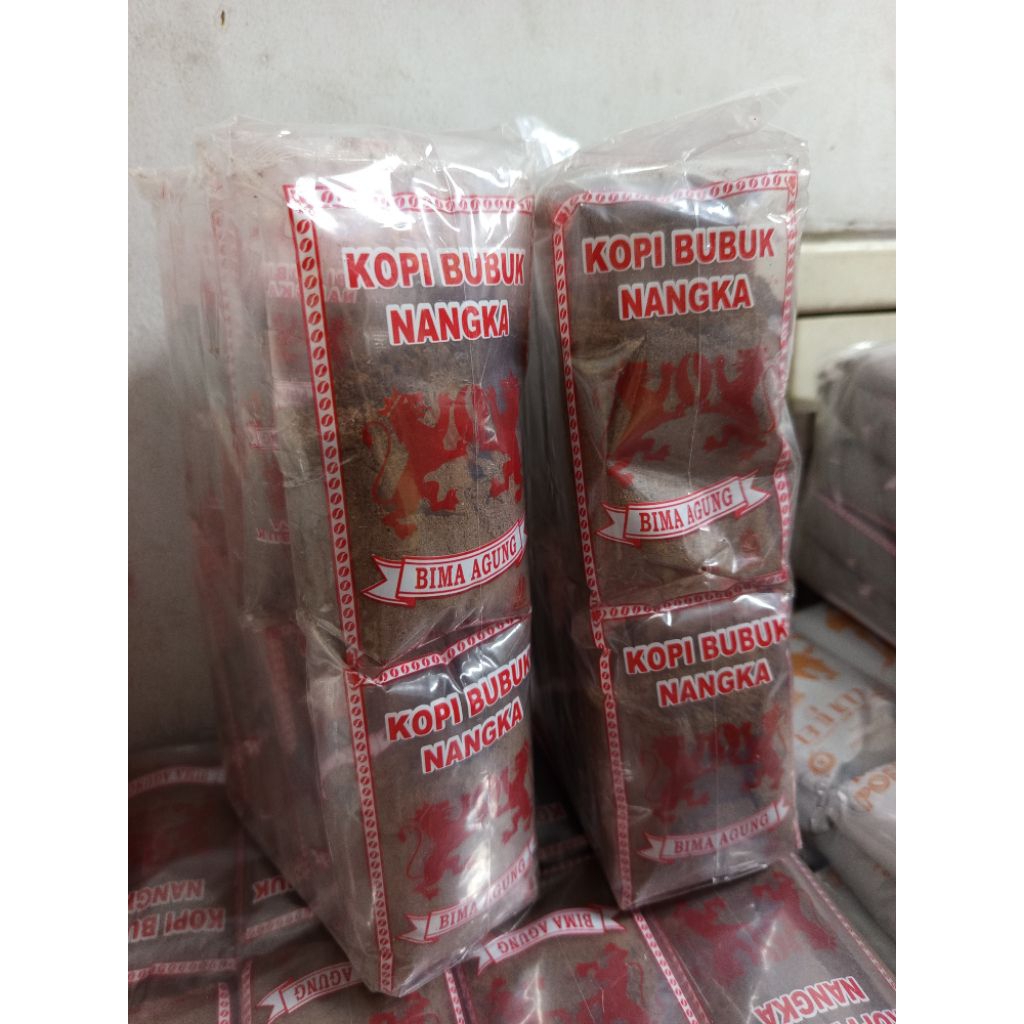 

kopi bubuk nangka cap bima agung kemasan 85g. 1 pak isi 10pcs