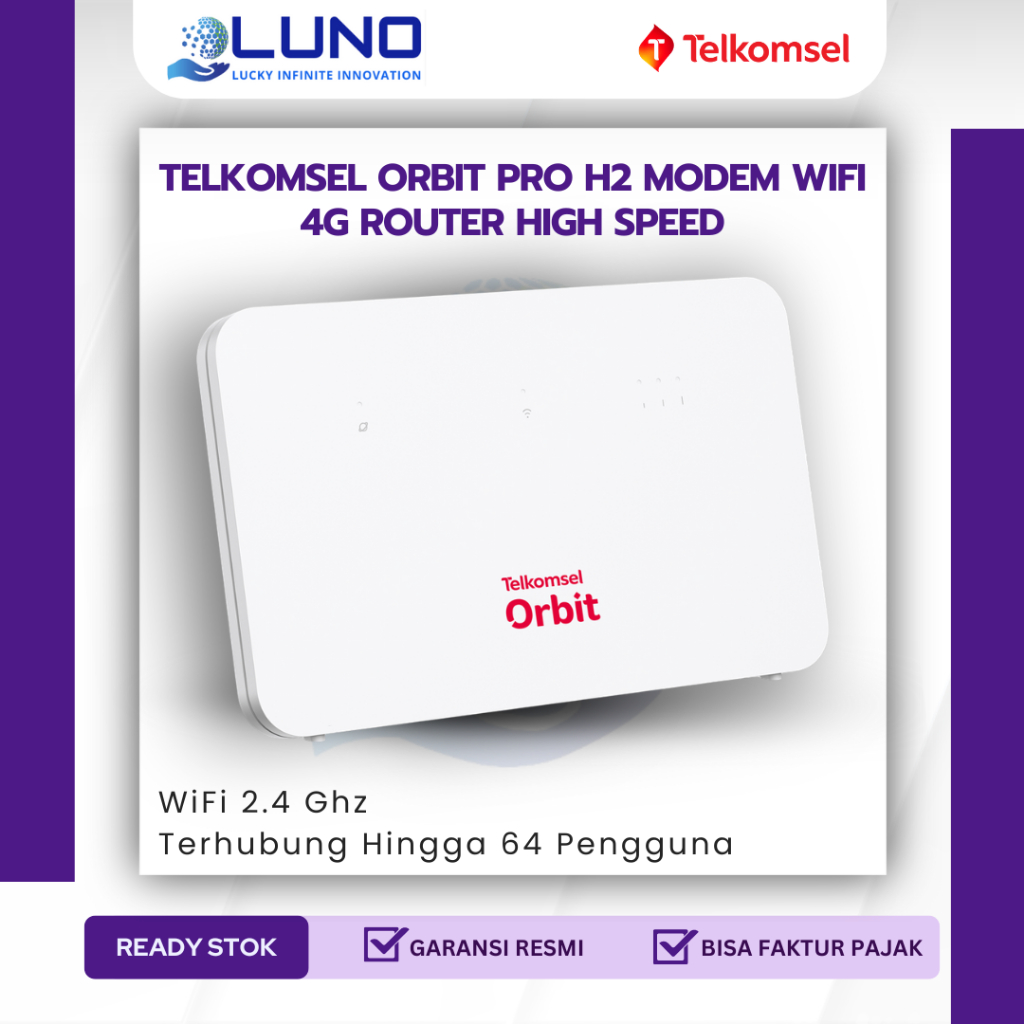 TELKOMSEL ORBIT PRO H2 MODEM WIFI 4G ROUTER HIGH SPEED