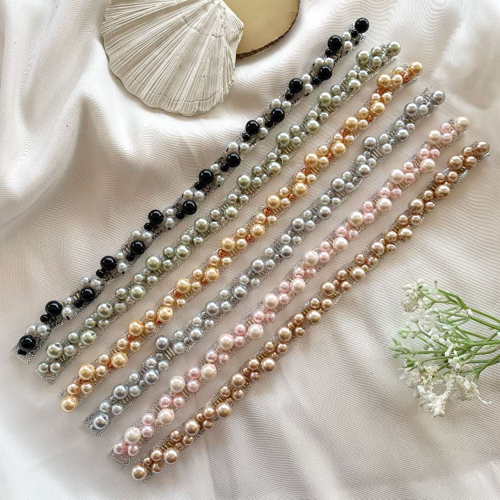 PAYET RANGKAI MUTIARA A3/RENDA MUTIARA/PINGGANG/LEHER/PASMINA/PERGELANGAN TANGAN/CUSTOM WARNA