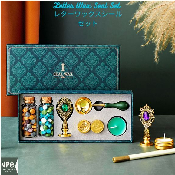 

Letter Wax Seal Set Aesthetic Calligraphy 9 In 1 - Stempel Segel Lilin Artistik