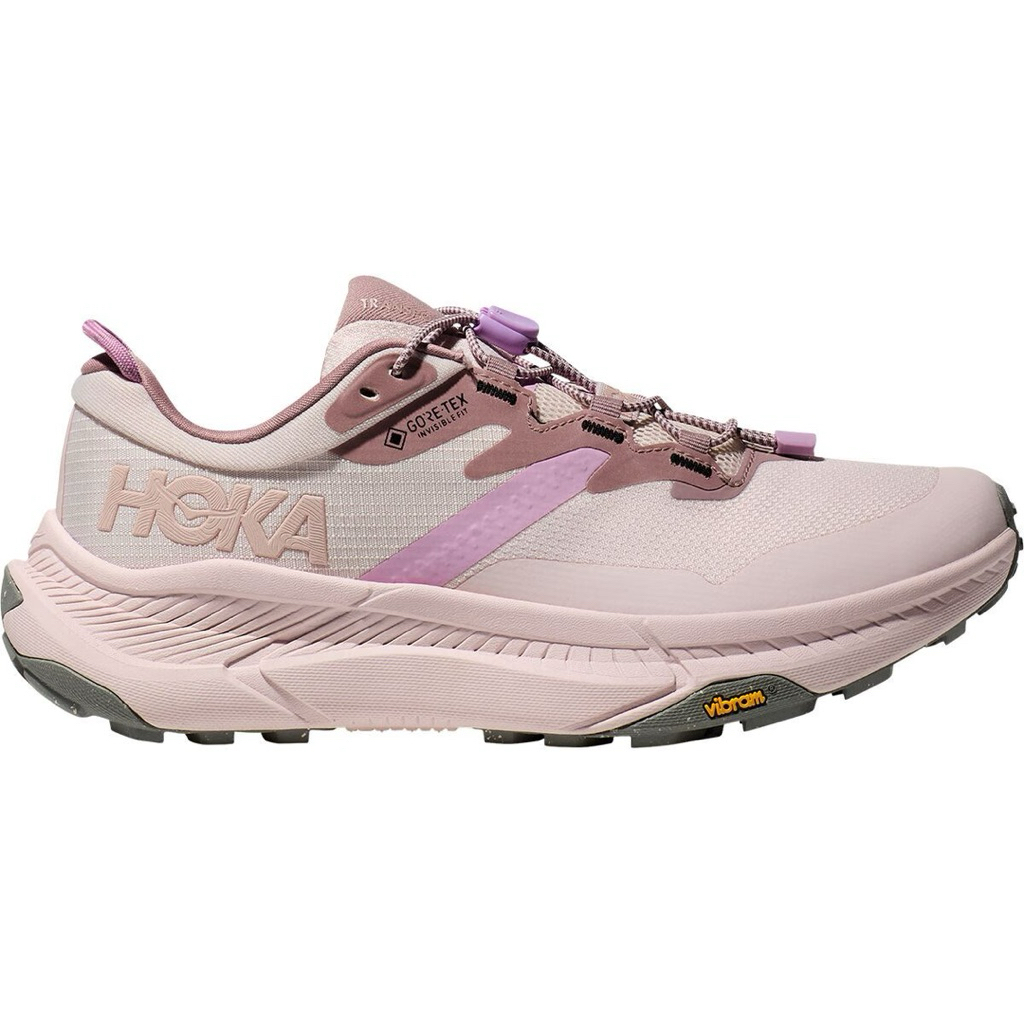 100% Aman Sepatu Hiking Trailrun Wanita Hoka Original Hoka Transport Goretex Waterproof Cosmic Pearl