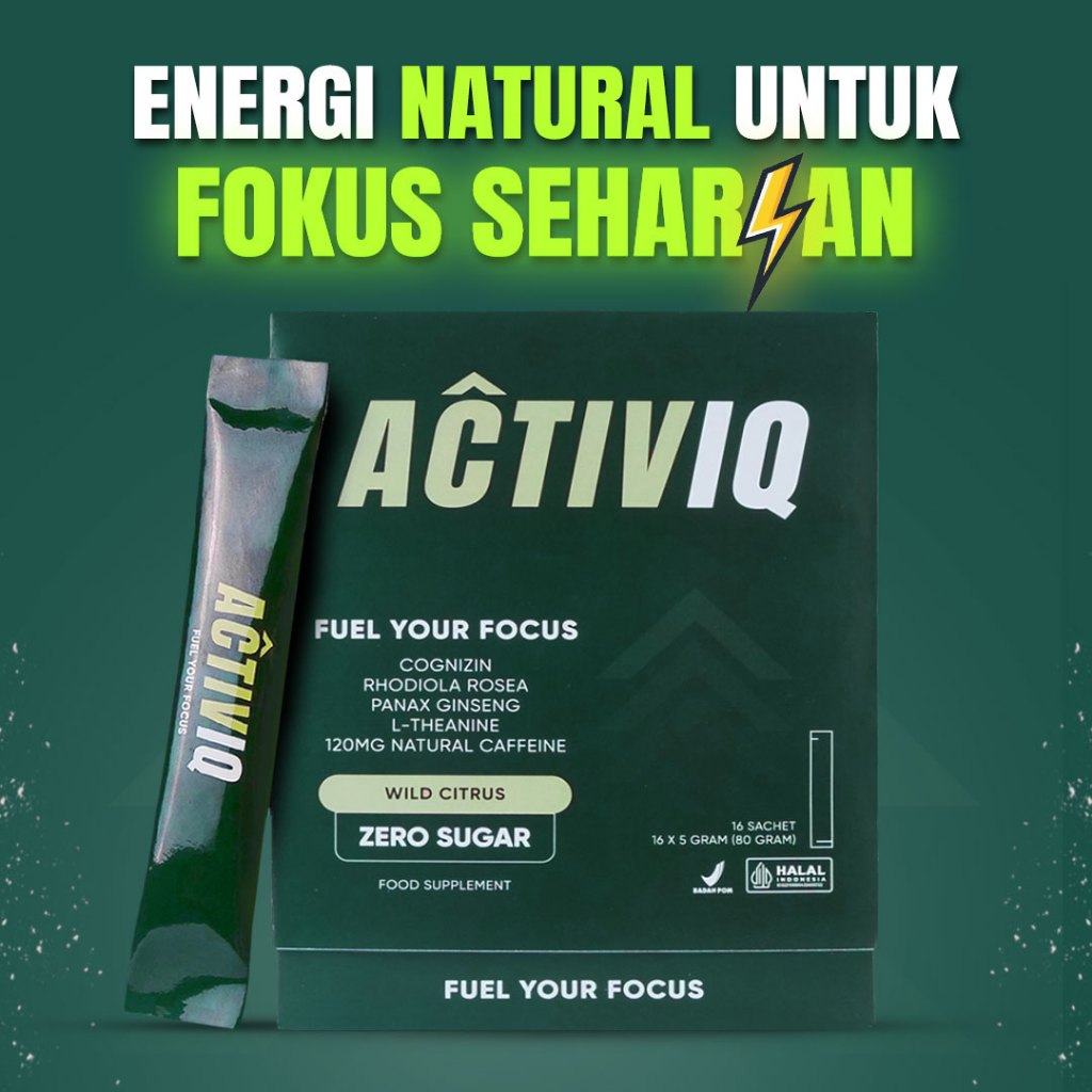 

Activiq – Minuman produktif Fokus Alami | Tanpa Gula & Rendah Kalori 100% Natural