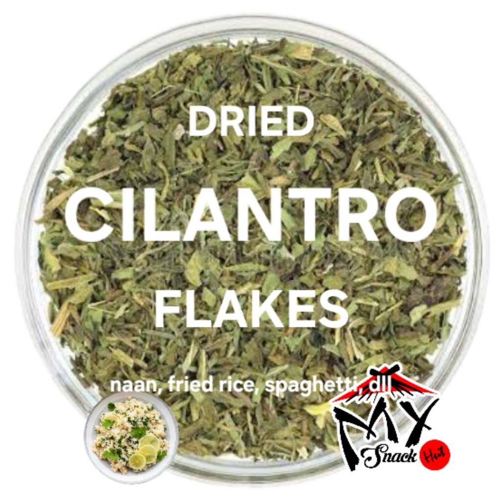 

DRIED CILANTRO FLAKES 100GR DAUN KETUMBAR KERING HERB BUMBU DAPUR MASAK REMPAH WANGI NAAN FLATBREAD