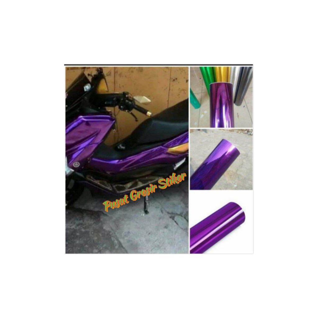 Sticker Scootlite Purple Ungu Candy Metalic Stiker Skotlet Ungu
