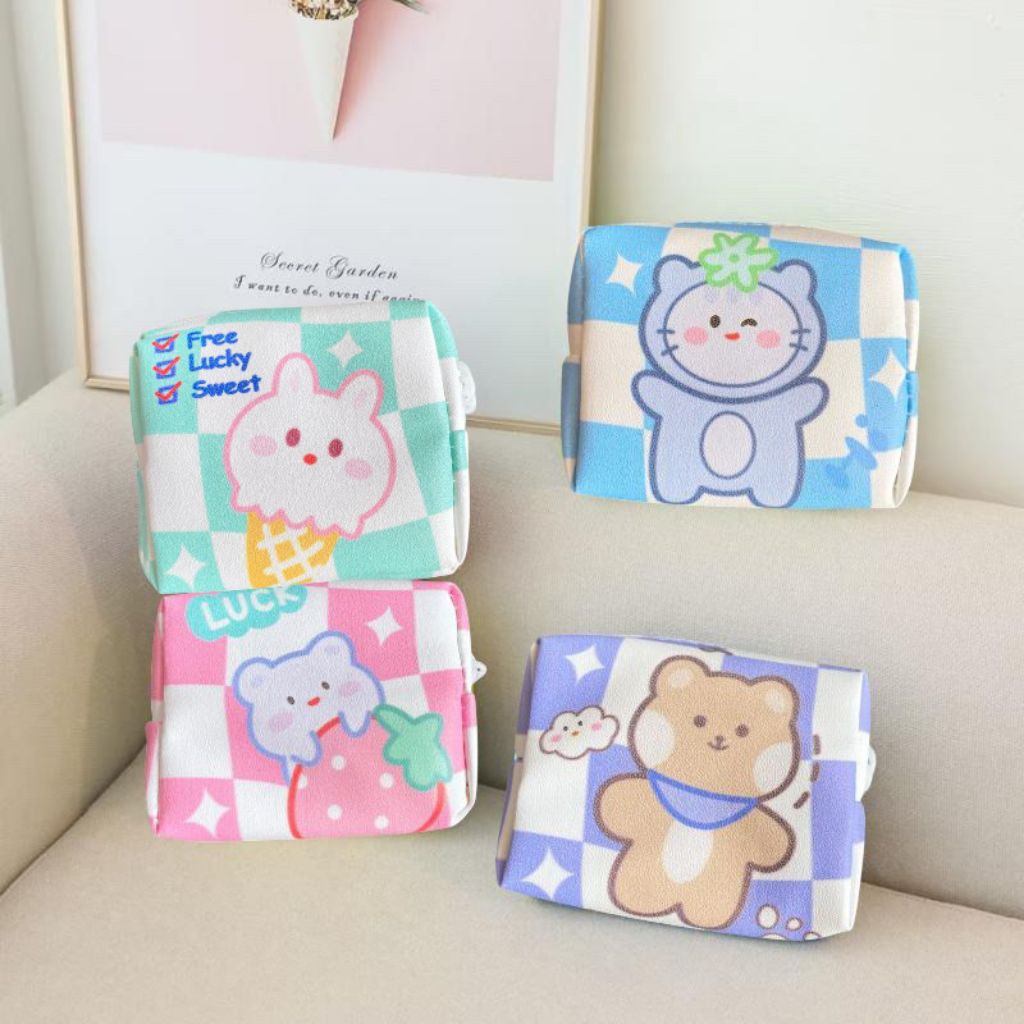 Dompet koin pouch koin resleting karakter lucu