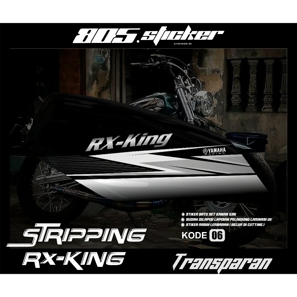 STRIPING RX-KING STIKER VARIASI RX-KING STRIPING STIKER RX-KING TRANSPARAN