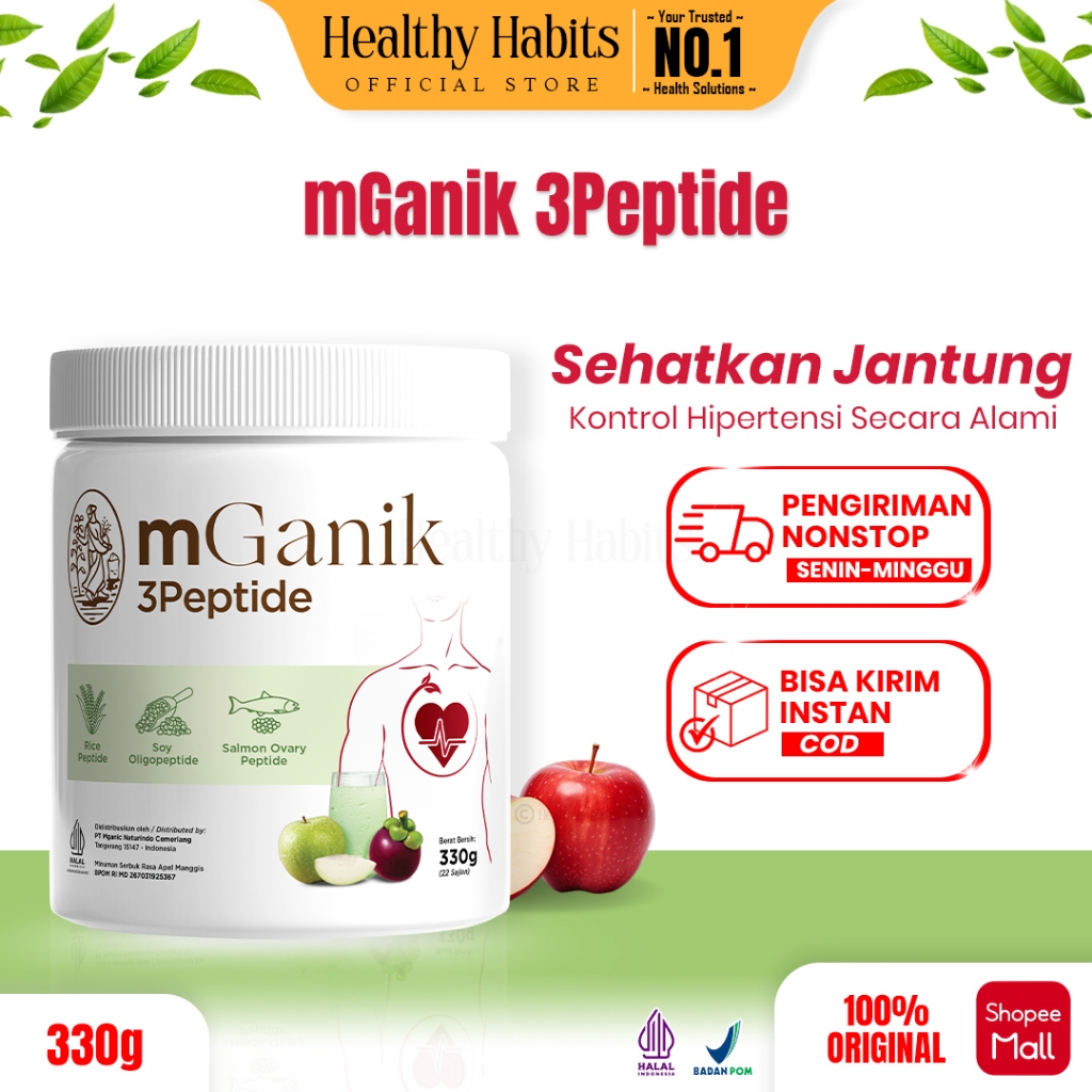 

Mganik Suplemen Jantung 3peptide Kemasan Botol Suplemen Original MGANIK