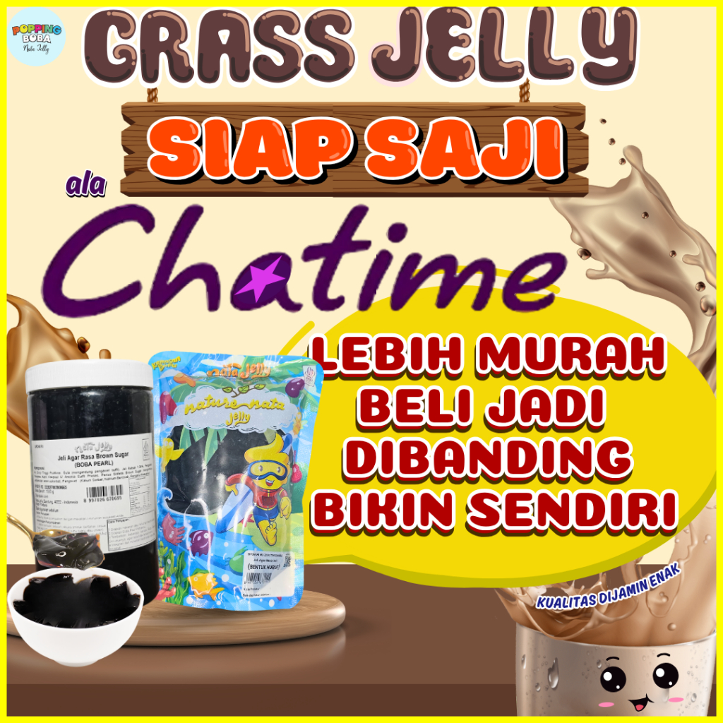 

GrassJellyCincauAlaChatimePelengkap SWALLOW Bubuk Agar Jelly Powder - Grass Jelly Ala Chatime 1 KG | Cocok Untuk Semua Jenis Minuman