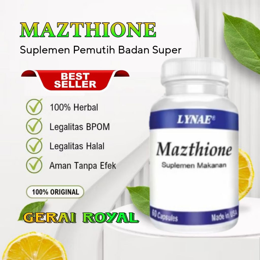 Mazthione Lynae Original Suplemen Pemutih Badan Asli