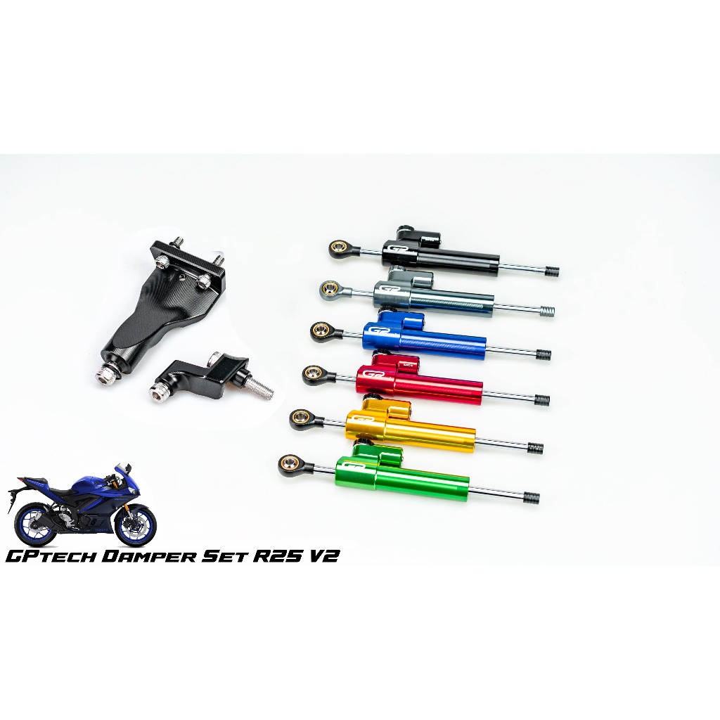 DAMPER GPTECH + BRACKET STEERING DAMPER YAMAHA R25 V2 NEW