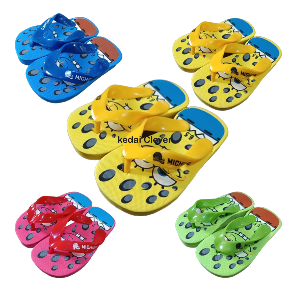 Sandal Jepit Anak Michiko Karakter Sponsbob 108