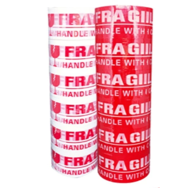 

LAKBAN FRAGILE JANGAN DI BANTING 50 YARD 2" Inchi 48 mm X 50 Y MERAH