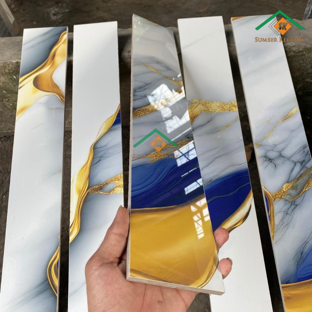 plint granit 1pcs 10x60 | 15x60 | Custom | Trillium blue Gold