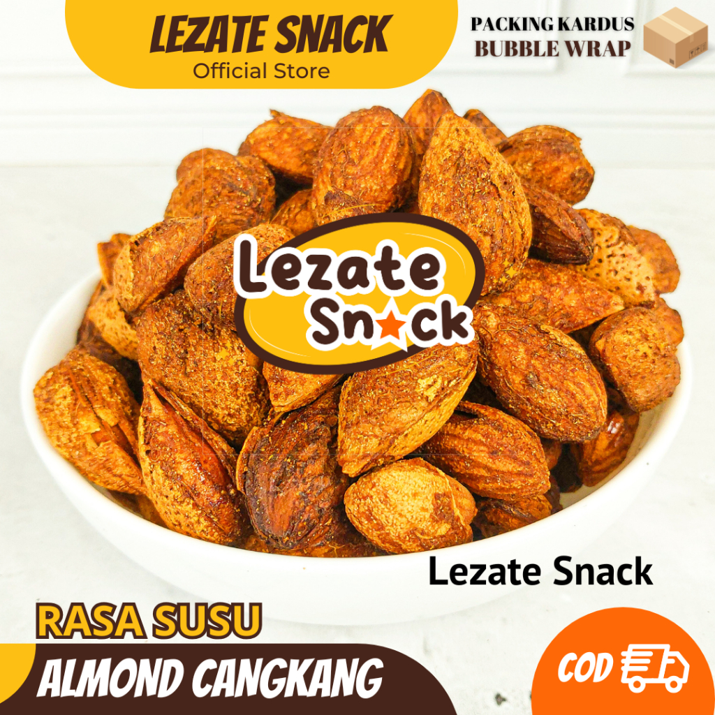 

Kacang Almond Panggang Siap Makan 250GR Rasa Susu / Butter Milk Murah Renyah / Kacang Almon Cangkang Roasted Panggang Oven Utuh Premium SEDAP SNACK