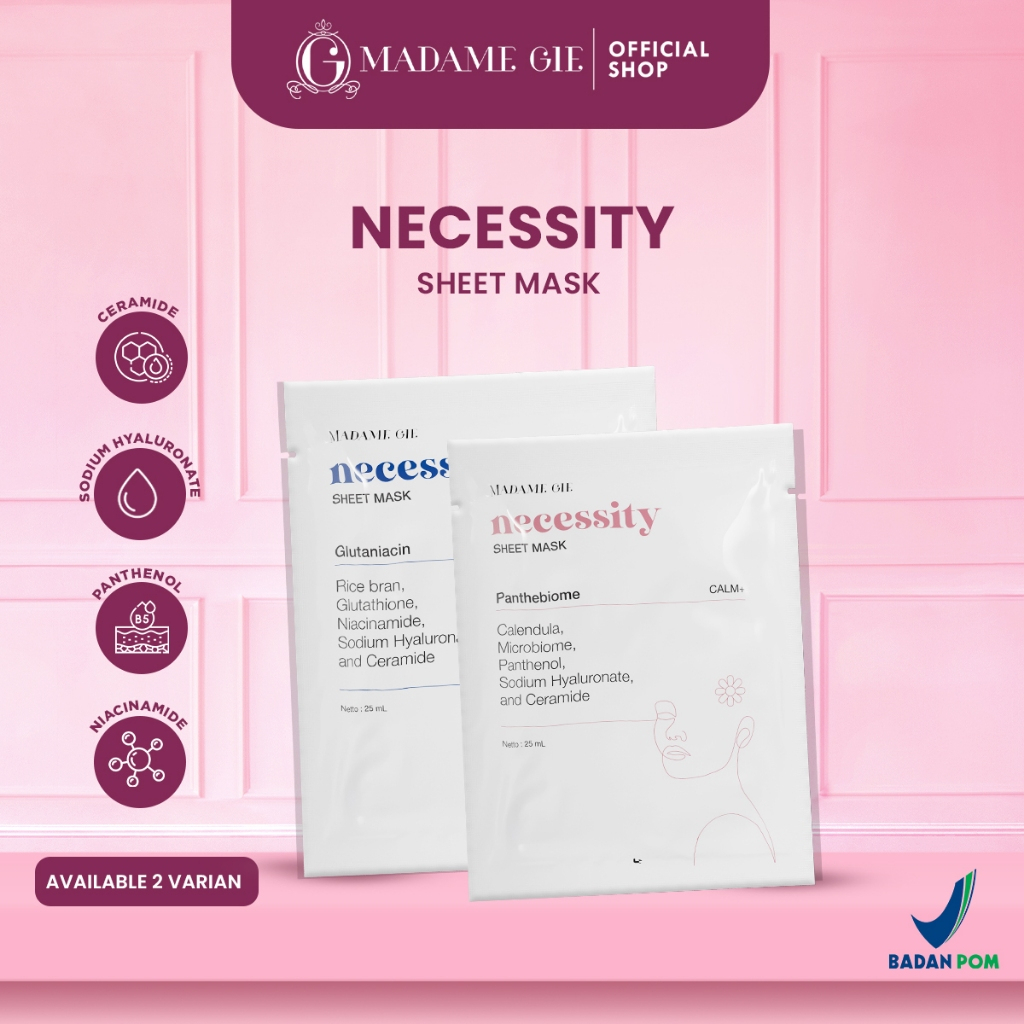 Madame Gie Necessity Sheet Mask / Masker Wajah Madame Gie