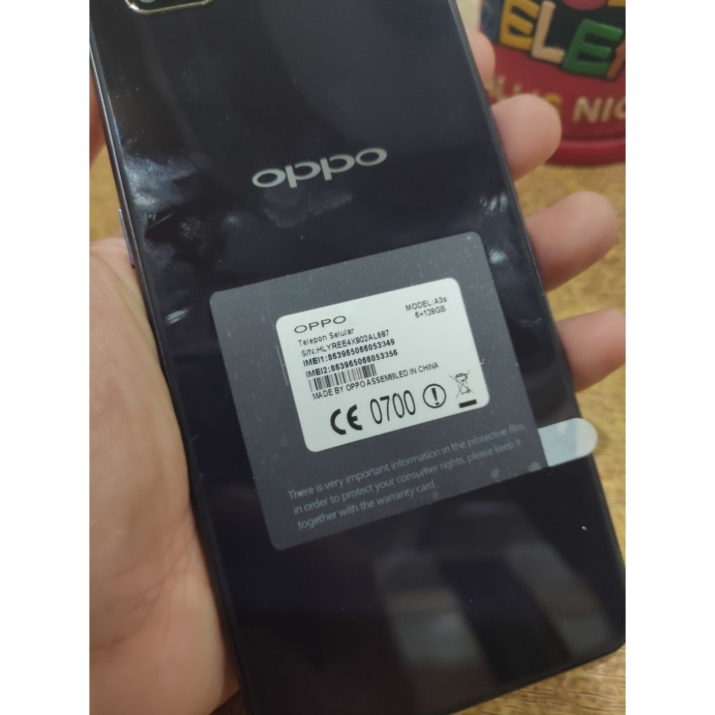 Oppo a3s ram 6/128 fullset bawaan