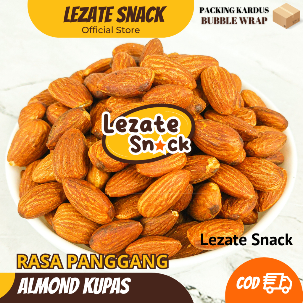 

Kacang Almond Panggang Siap Makan 250GR Murah Renyah / Kacang Almon Kupas Roasted Panggang Oven Utuh Premium WAP SHOP