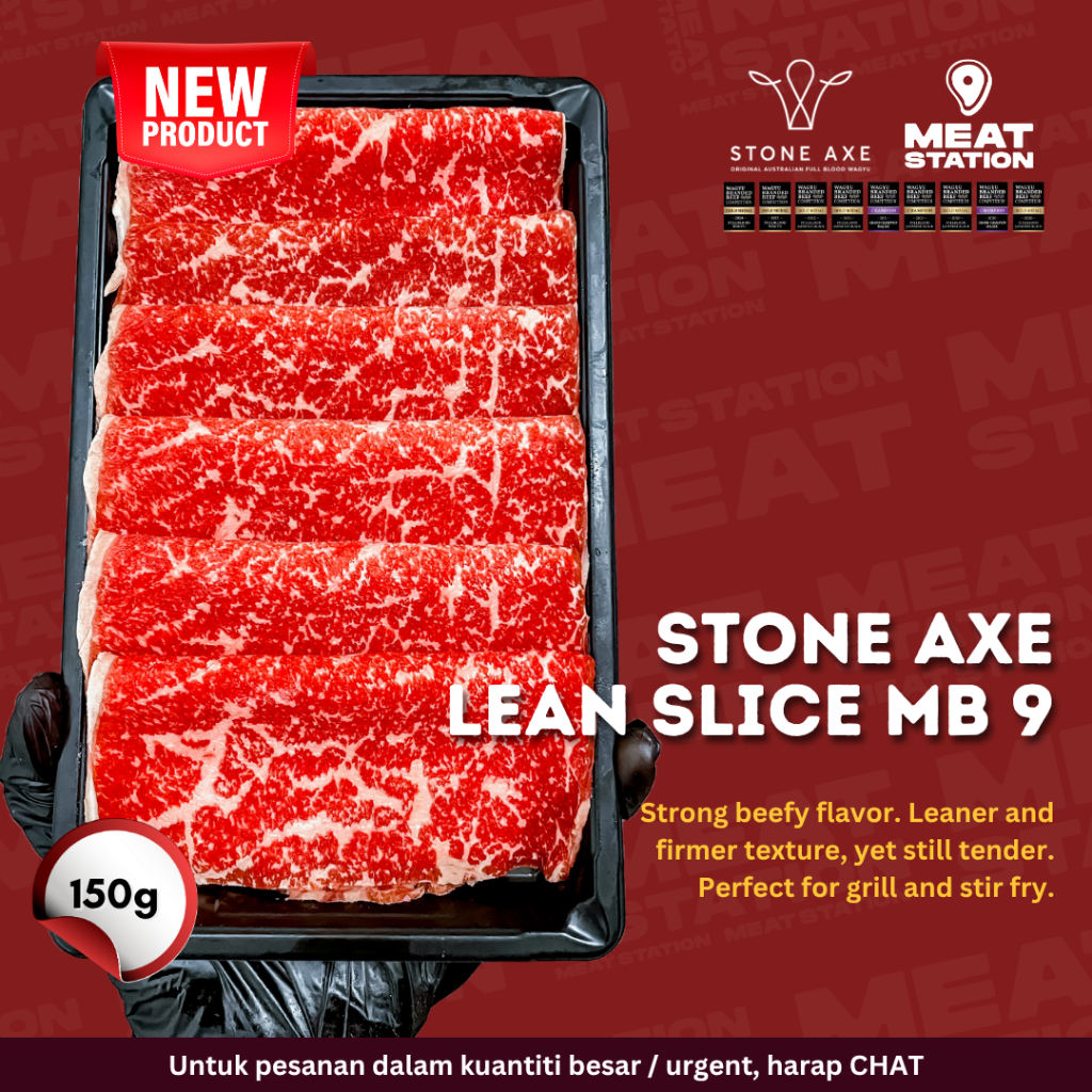 

Stone Axe Lean Slice MB 9 150g / Slice Cut / Fullblood
