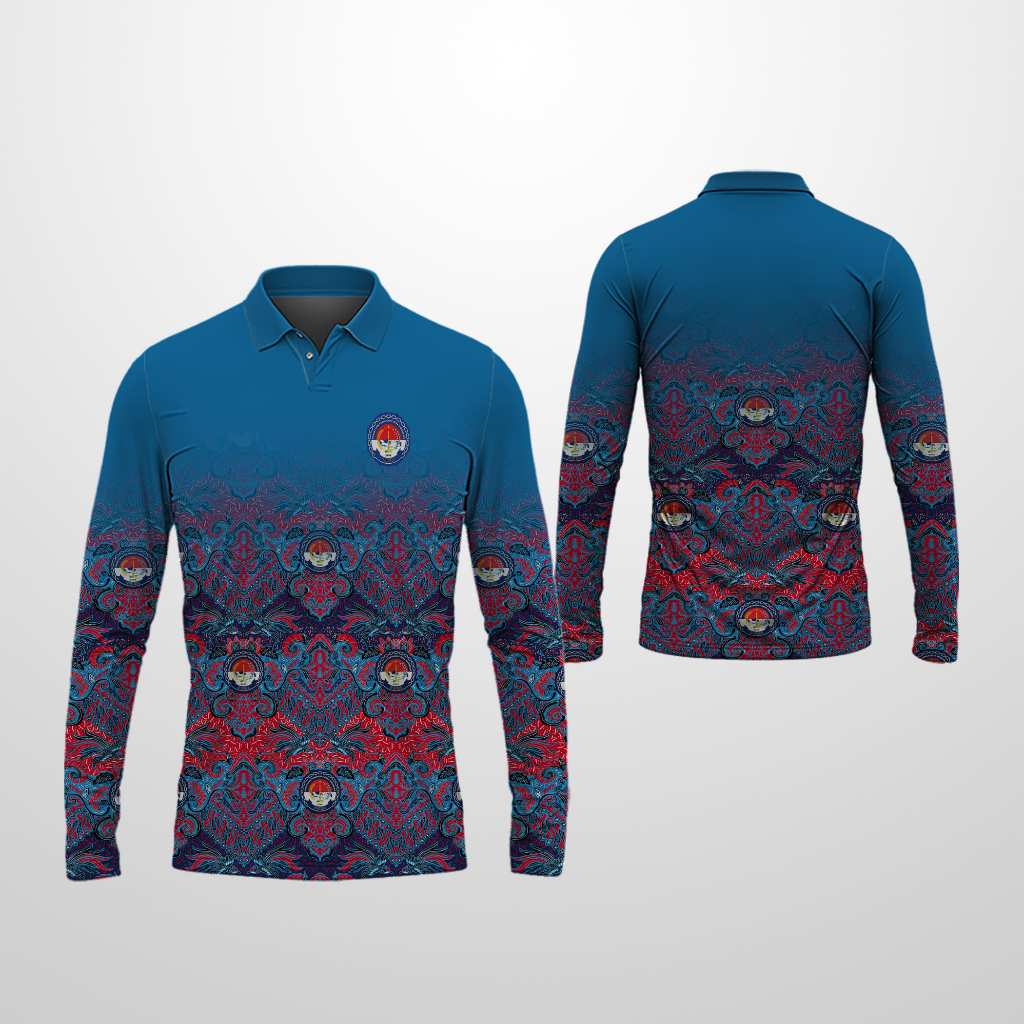 Baju Berkerah Pria Lengan Panjang Kaos BATIK PPDI Motif Keren Terbaru Fullprinting