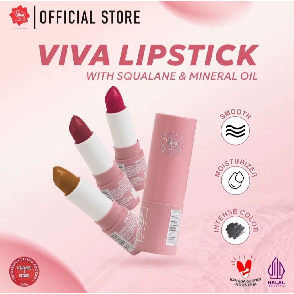 VIVA Lipstik  Blue Series Formulasi Melembabkan 100% Original BPOM