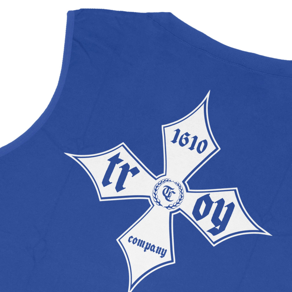 Troy Company Singlet Sleeveless Tshirt Royal Blue Et - Kaos Tanpa Lengan Biru Benhur TS 3168
