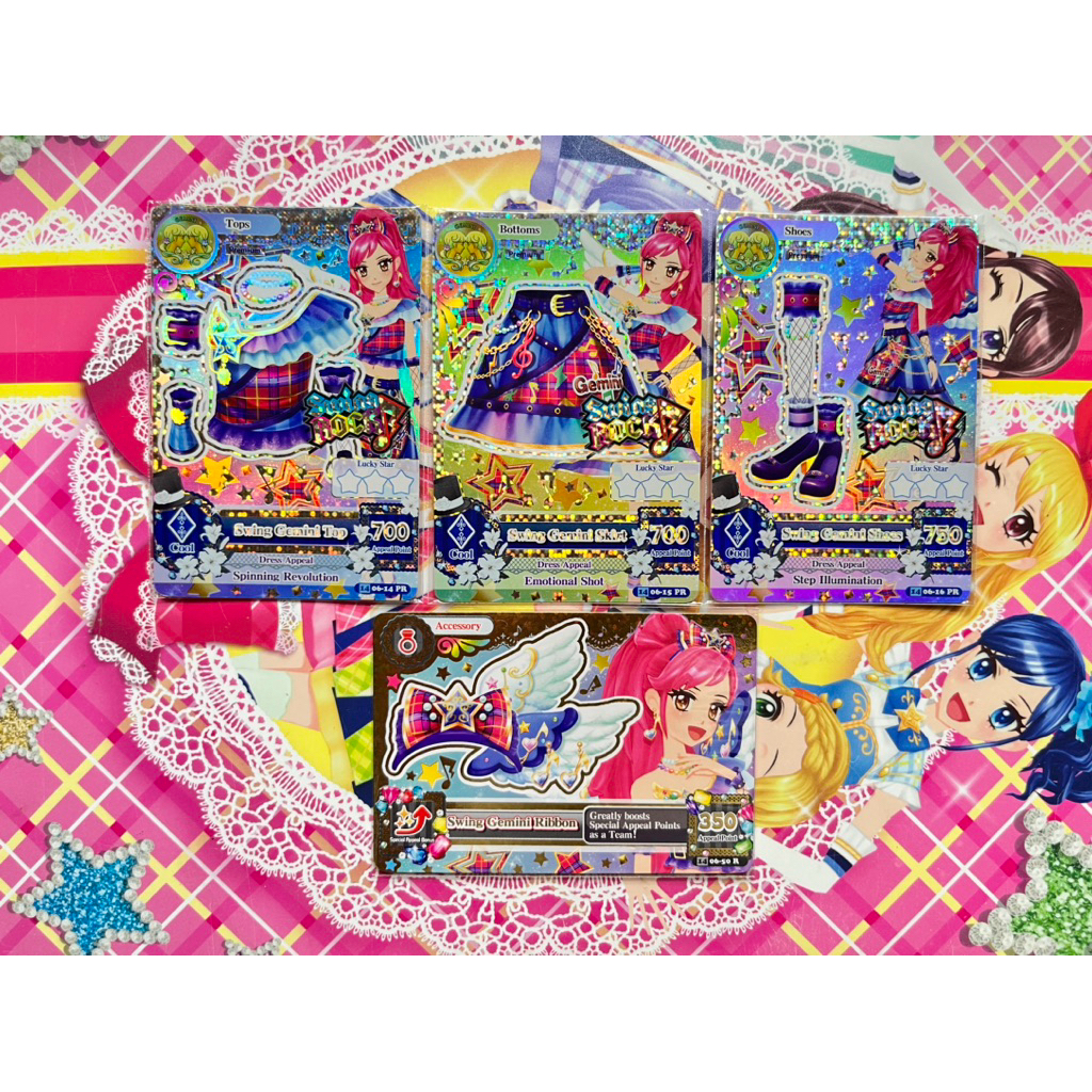 Kartu Aikatsu Swing Rock Seira Otoshiro Gemini Zodiak Consellation Cool Original Langka Rare Officia