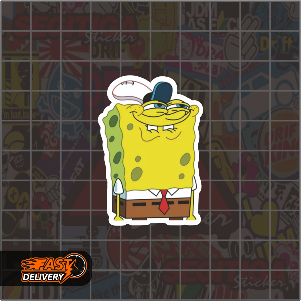 

Sticker Spongebob Smile Ukuran 3.5 x 5 Cm