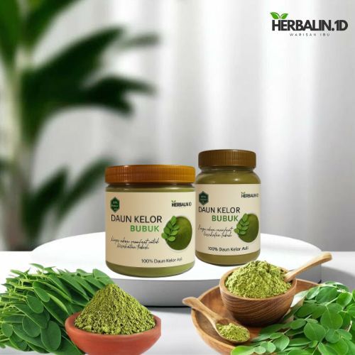 

Daun Kelor Bubuk Warisan ibu - Moringa Powder Asli / Daun Kelor Bubuk Herbal Premium 150-450Gr