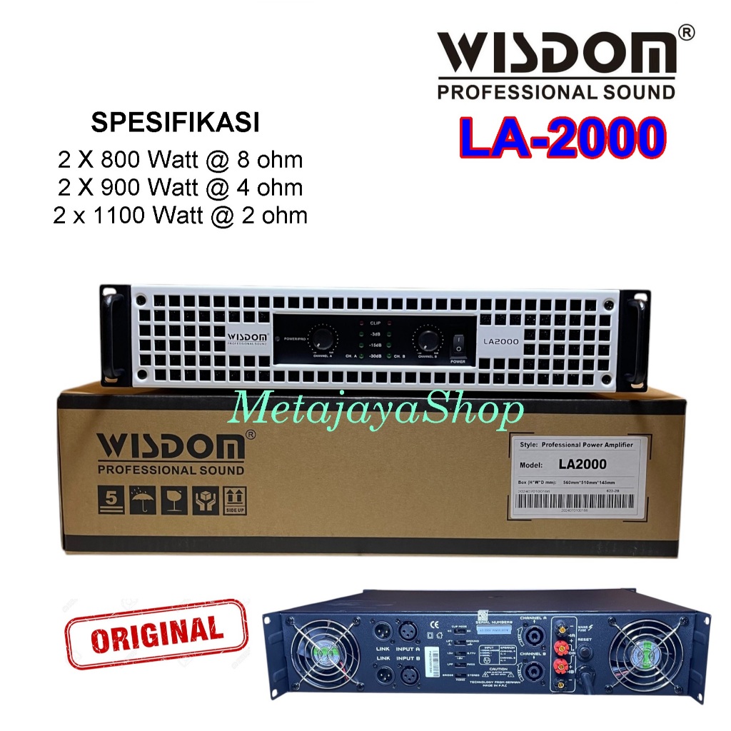 Power Amplyfier Wisdom LA2000 Power Wisdom LA 2000