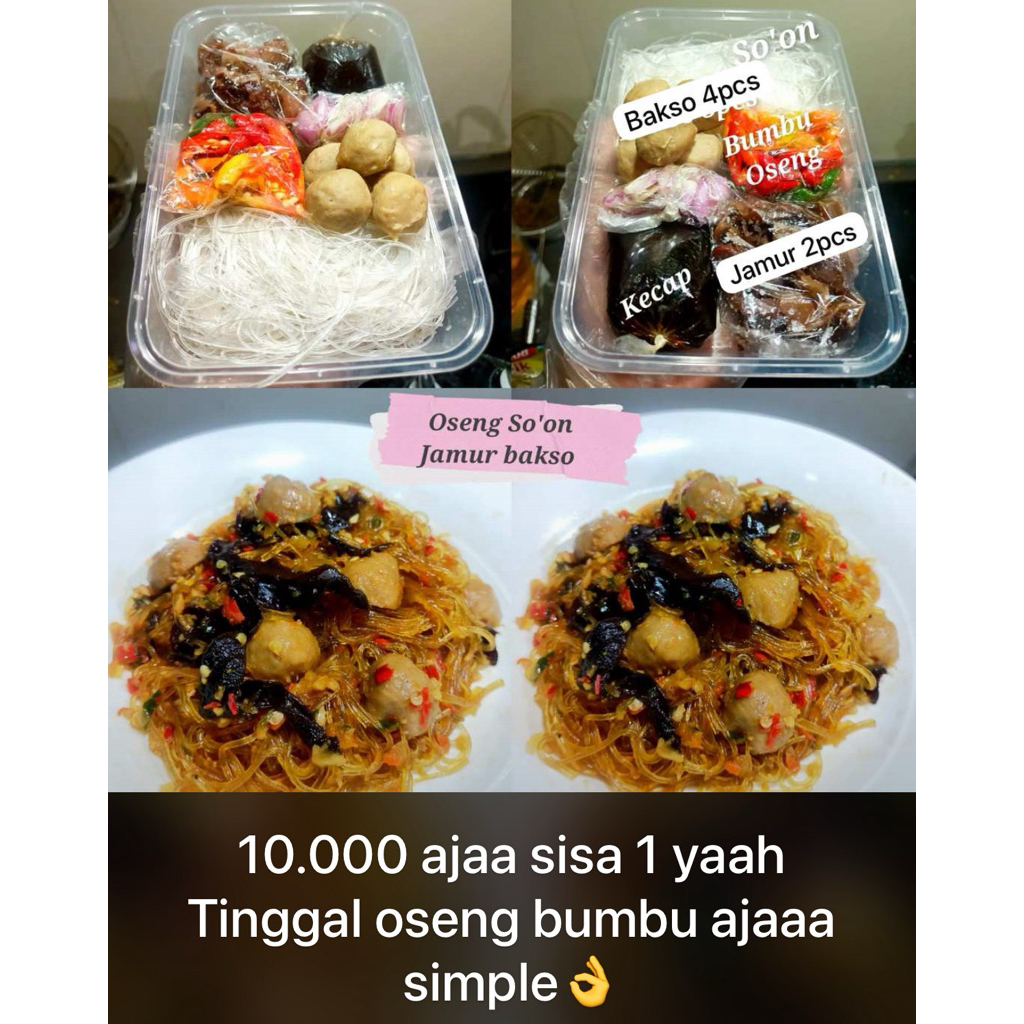 

Oseng soon bakso jamur
