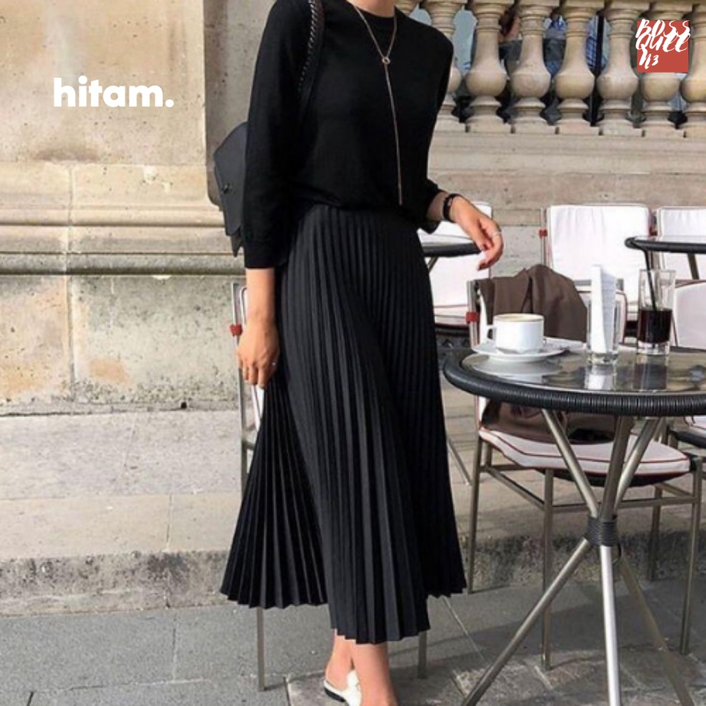 ROK PLISKET 7/8 PREMIUM  100%/ROK 7/8 MIDI SKIRT PREMIUM/ROK 7/8 TEBAL