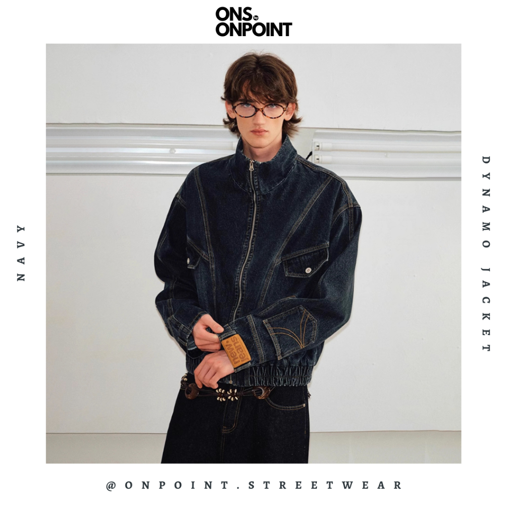 [ONS BY ONPOINT] Dynamo Jacket - jaket denim jaket jeans pria jaket varsity pria leather jacket base
