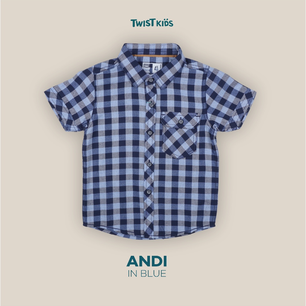 Twist Kids - Kemeja Motif Kotak Anak Laki-Laki NC